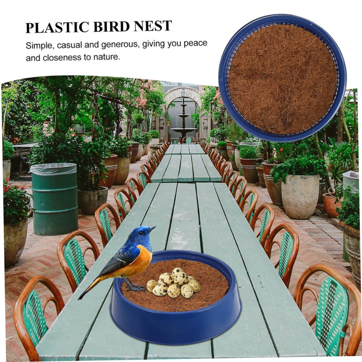 FRCOLOR 1 Juego Macetas De Paloma Transportadora Criadero De Palomas Jaula Nido De Palomas Suministro De Palomas Cama De Pájaro Cama De Paloma El Plastico Nido De Cría El Nido del Pájaro