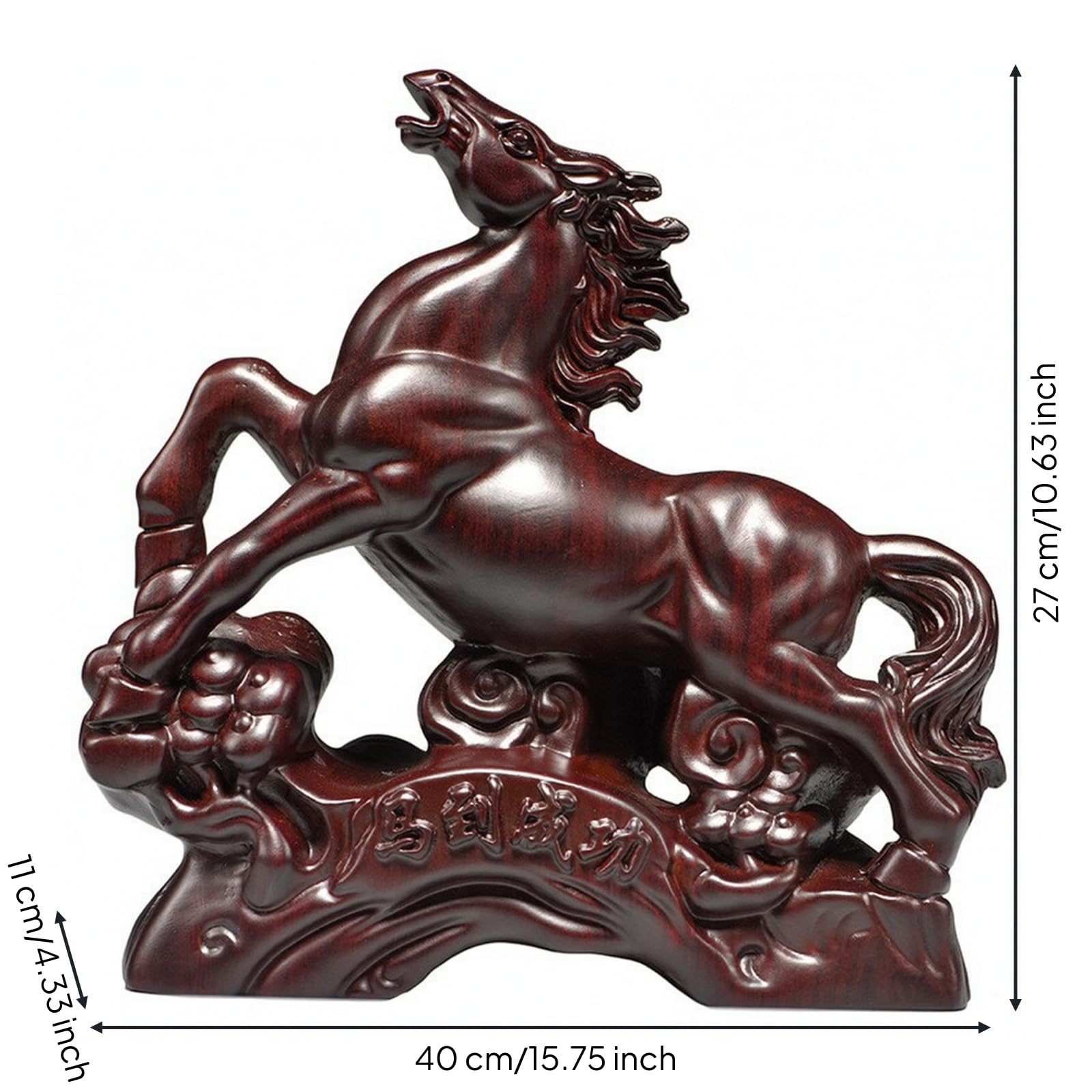 Figura Pulida Pieza Artística | Tallado, Escultura, Elegante, para Oficina, 40CM