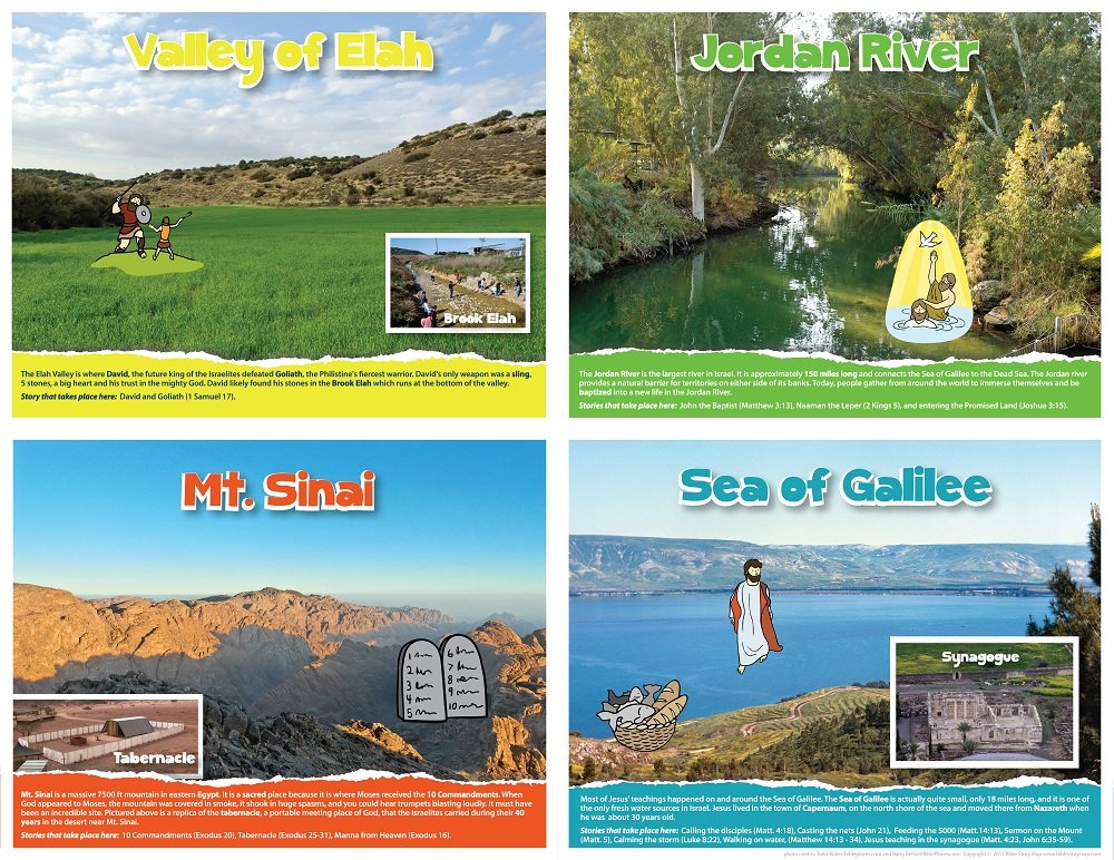 Bible Story Places Posters (Set of 12) - 8.5" x 11" Each Educational Faith Artwork for Sunday School, Bible Lessons, & Christian Classrooms - Image 3