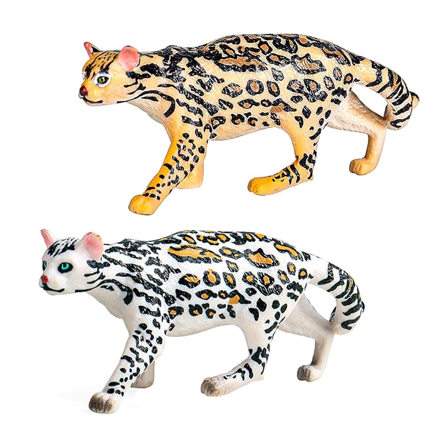 Amazon.co.jp: Hiawbon 森の動物の置物 リアルなヒョウの猫の