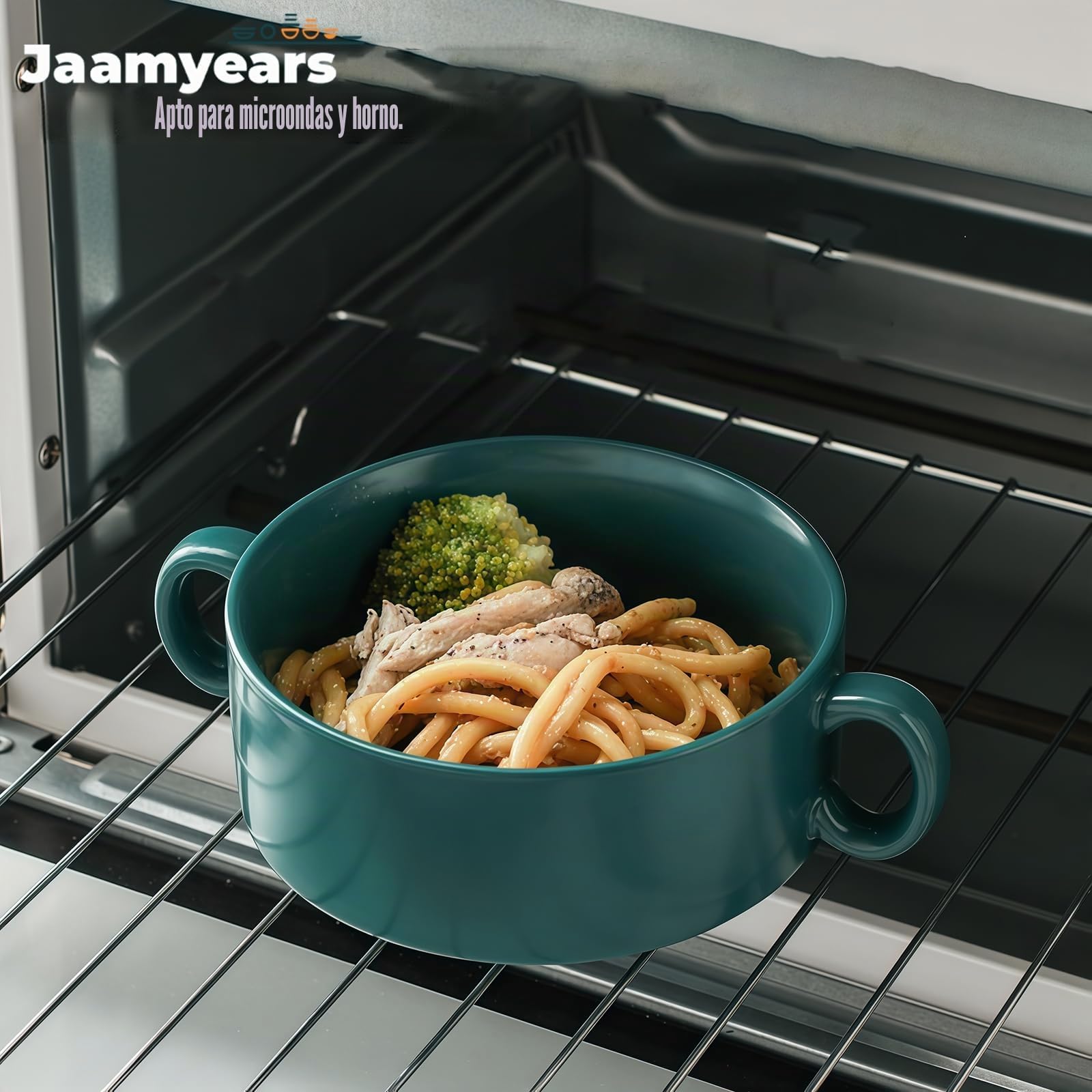 Tazas de caldo, cuencos de sopa con asas, taza de sopa para microondas de 300 ml para desayuno, leche, postres, avena
