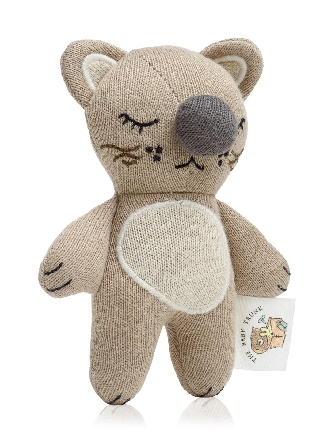 THE BABY TRUNK THE BABY TRUNK Tiger Rattle Toy β Soft Plush Baby Rattle | Soft Toy for Infants 1