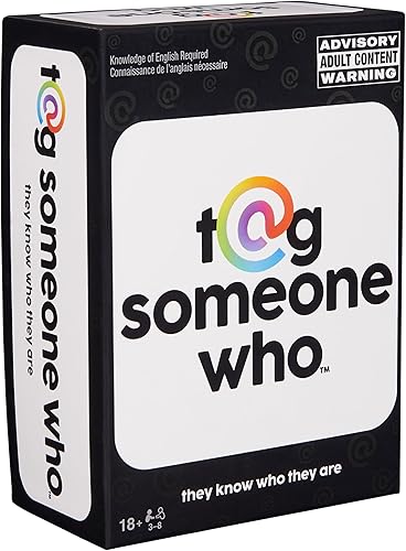 Spin Master Games Tag Someone Who - El fenómeno en línea, ahora un divertido juego de fiesta para amigos, familia, universidad, cumpleaños y más,