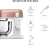Kenwood kMix Editions KMX760API Kitchen Machine, 5 l Stainless Steel Bowl, Safe-Use Safety System, Metal Casing, 1000 Watts, incl. 3-Piece Patisserie Set and Splash Guard, Apricot Pink