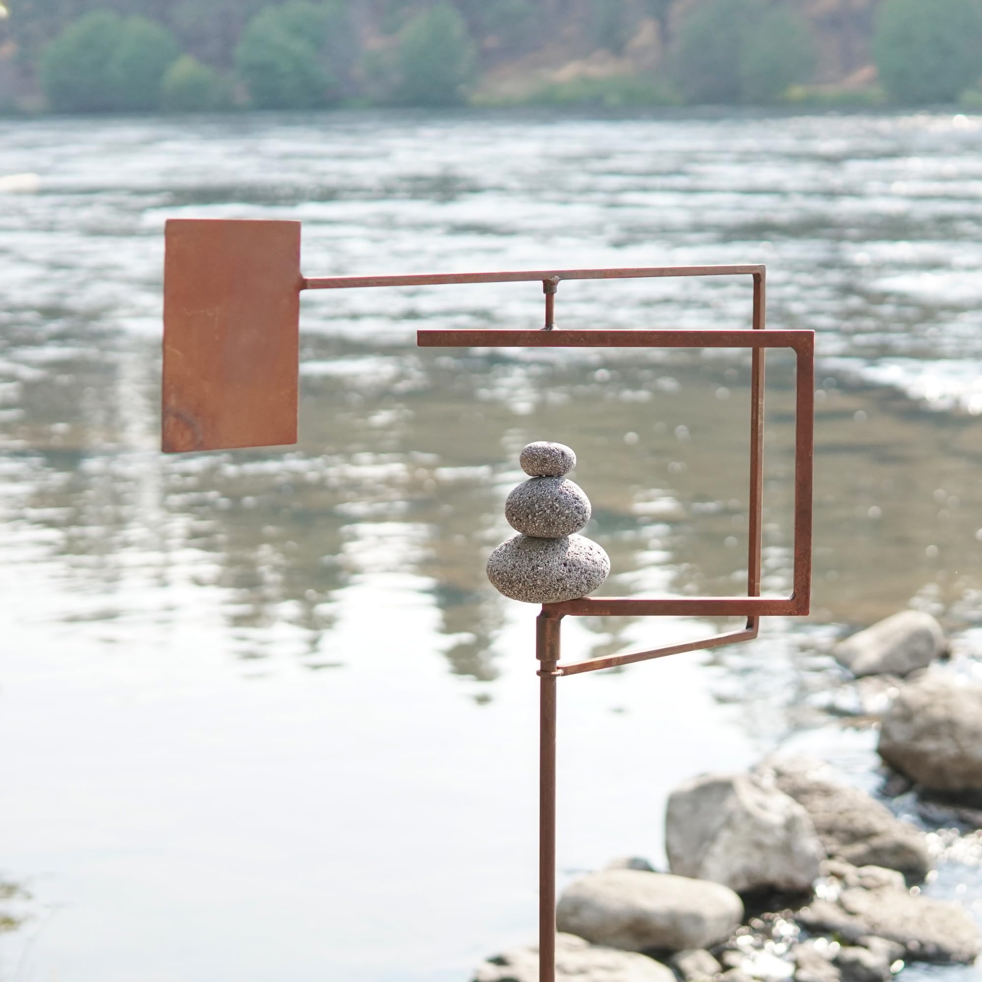 アート・デザイン・音楽 Pour la Victoire Surface to Air Amazon.com: Aura Life Modern Zen Garden Spinner Kinetic Wind