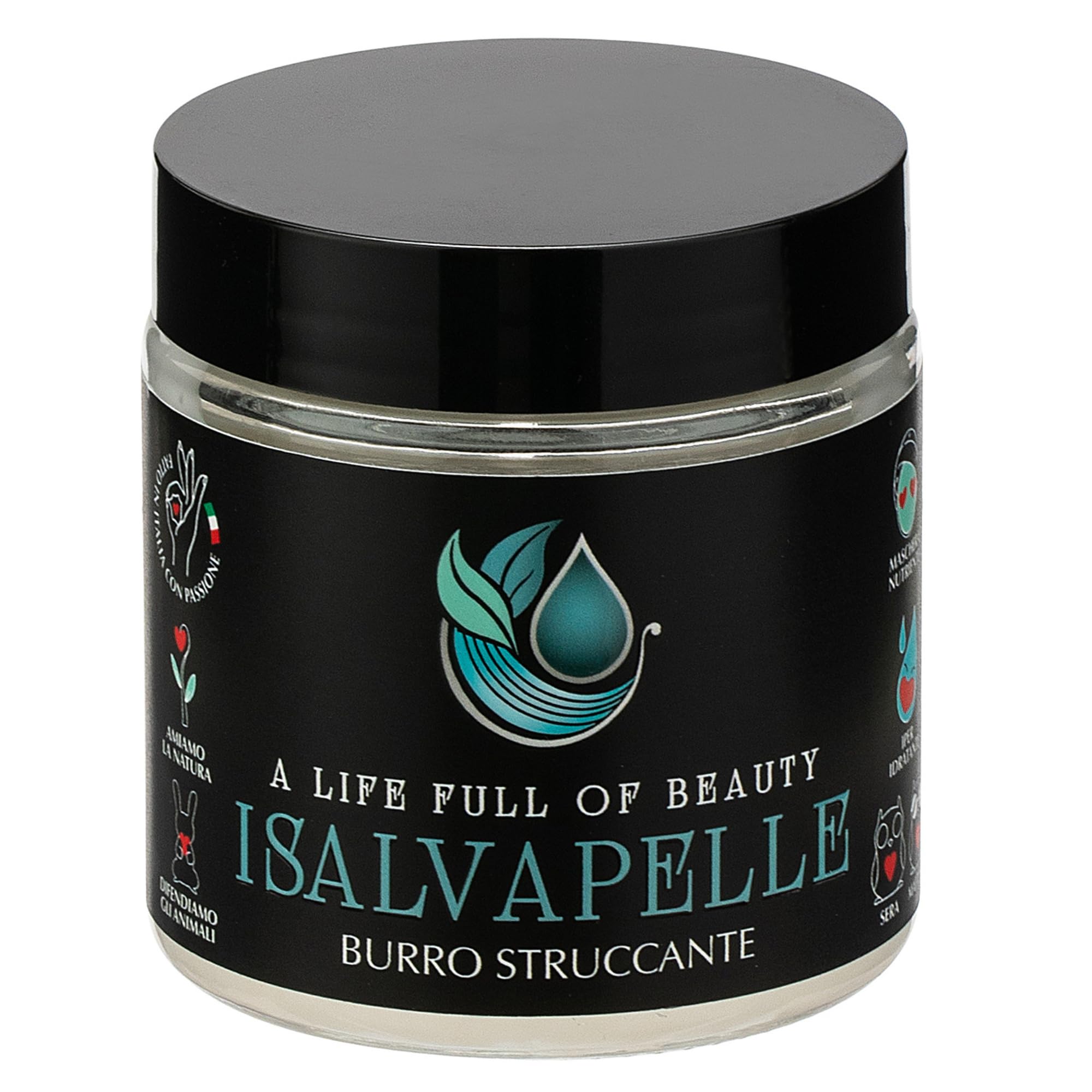 I Salvapelle Burro Struccante Viso e Occhi – Cleansing Balm 80 ml – Detergente Solido per Skincare Naturale Waterproof – Pulizia e Maschera Idratante 2 in 1 con Burro di Karité per Pelle Sensibile