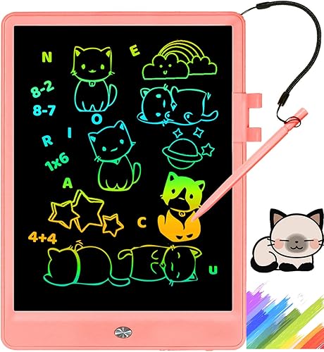 NECHOUZHLI Tableta de escritura LCD para niños, tableta de dibujo electrónica borrable, tablero de graffiti Coloful infantil de 10 pulgadas,