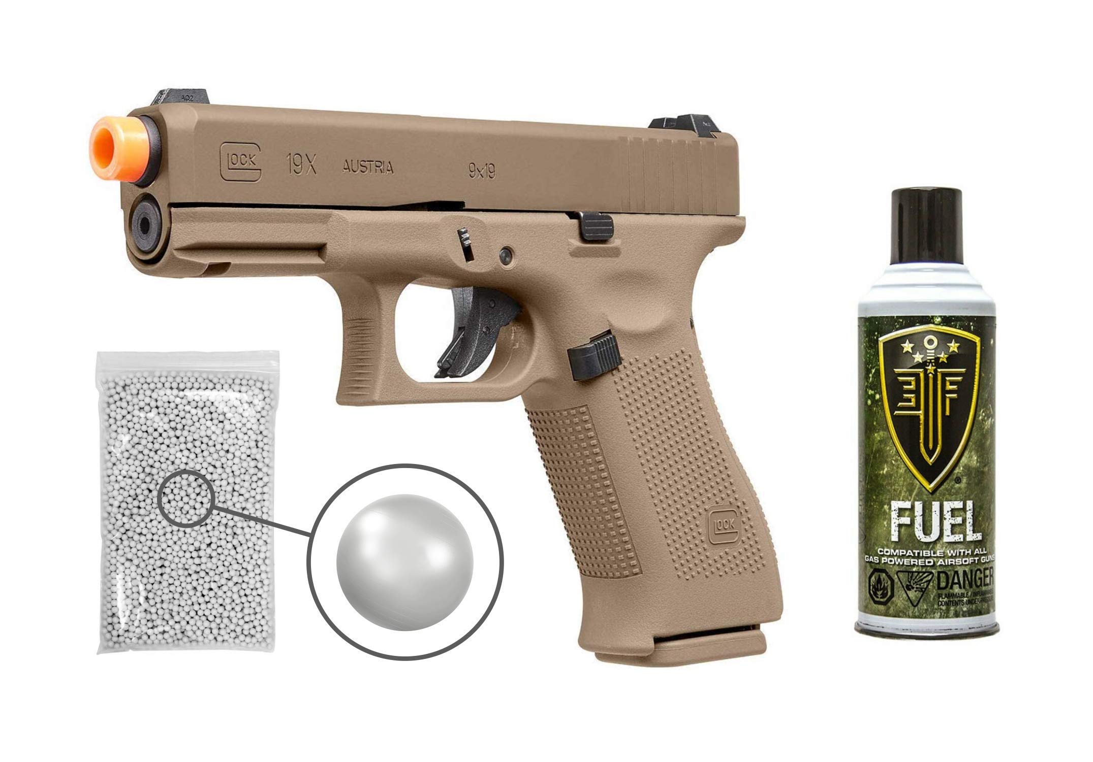 Buy Wearable4U Glock Gen5 G19X Blowback Airsoft Pistol with Elite Force