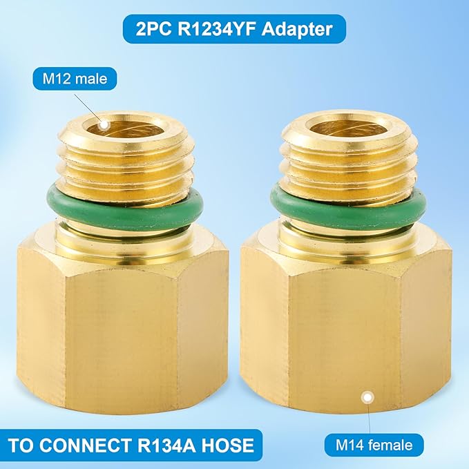 Kit de Adaptadores R1234YF, Acoples Rápidos Ajustables para R134A miniatura 3