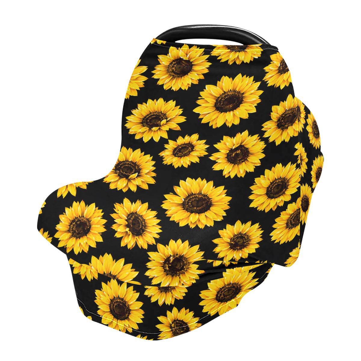 Cubierta de lactancia, suave para el asiento del coche, cubierta de girasol multiusos para el asiento del coche del bebé, cubierta del carrito de la compra, bufanda, manta ligera para cochecito