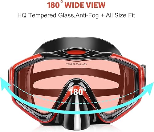 Miniatura 2 de KUYOU Equipo de esnórquel para adultos, máscara antivaho de buceo y parte superior seca completa para esnórquel, natación, entrenamiento