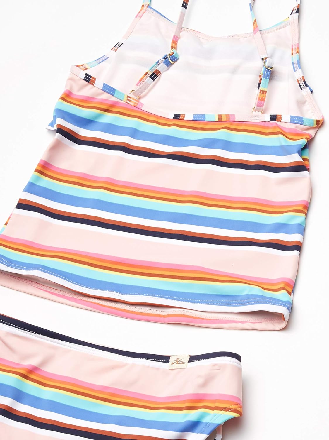 Hobie Girls' Ruffle Tankini Top & Adjustable Hipster Bottom Swimsuit Set