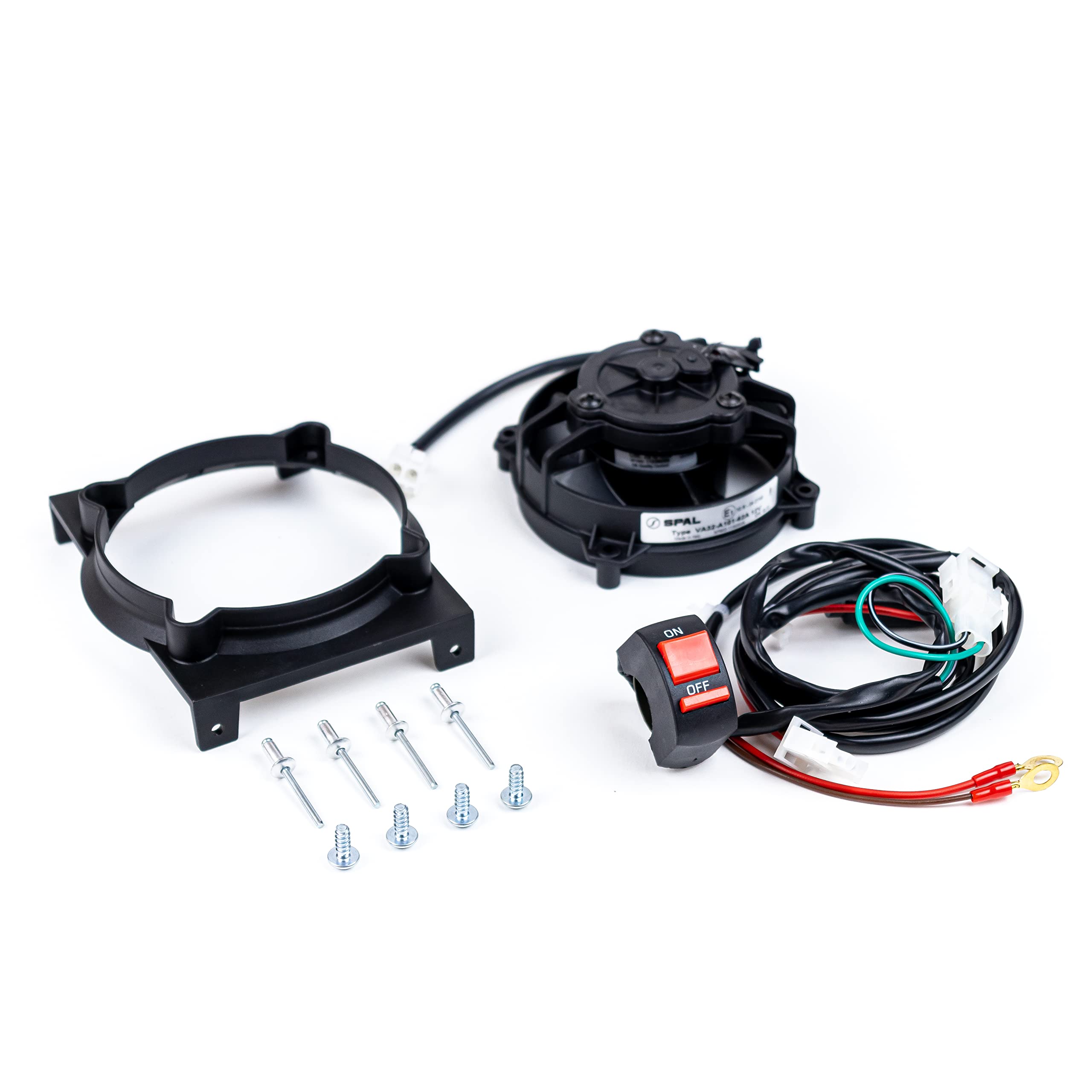 EXED® Parts - Kit ventola di raffreddamento radiatore originale per BETA RR, con interruttore ON/OFF, modello Dirt Bike dal 2020 al 2022 - Vestibilità perfetta, facile da installare -