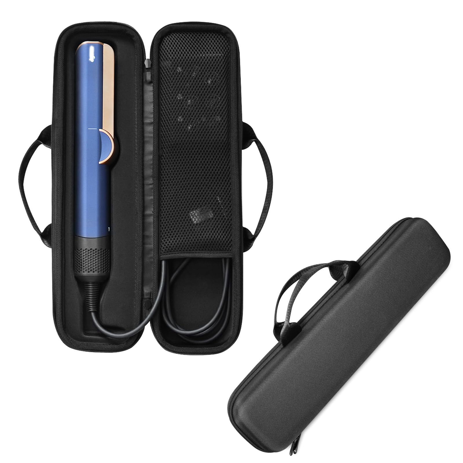 Funda rígida de viaje para alisador Dysons Airstrait HT01, impermeable y a prueba de polvo, funda protectora portátil para alisador Dysons Airstrait-Norma europea (negro 01)
