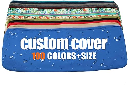 Funda de cojín de banco personalizada para muebles de patio, fundas de cojín de patio de más de 100 colores, para interiores y exteriores,