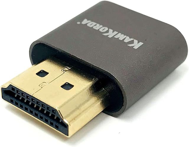 HDMI Dummy Plug Adapter | HDMI Emulator | Headless Ghost Dummy HDMI | HDMI EDID Emulator 4K | Display Dummy Plug | BTC Crypto Mining Miner | Emulator for Monitors 4096x2160 @ 60Hz HDMI Dummy Plug