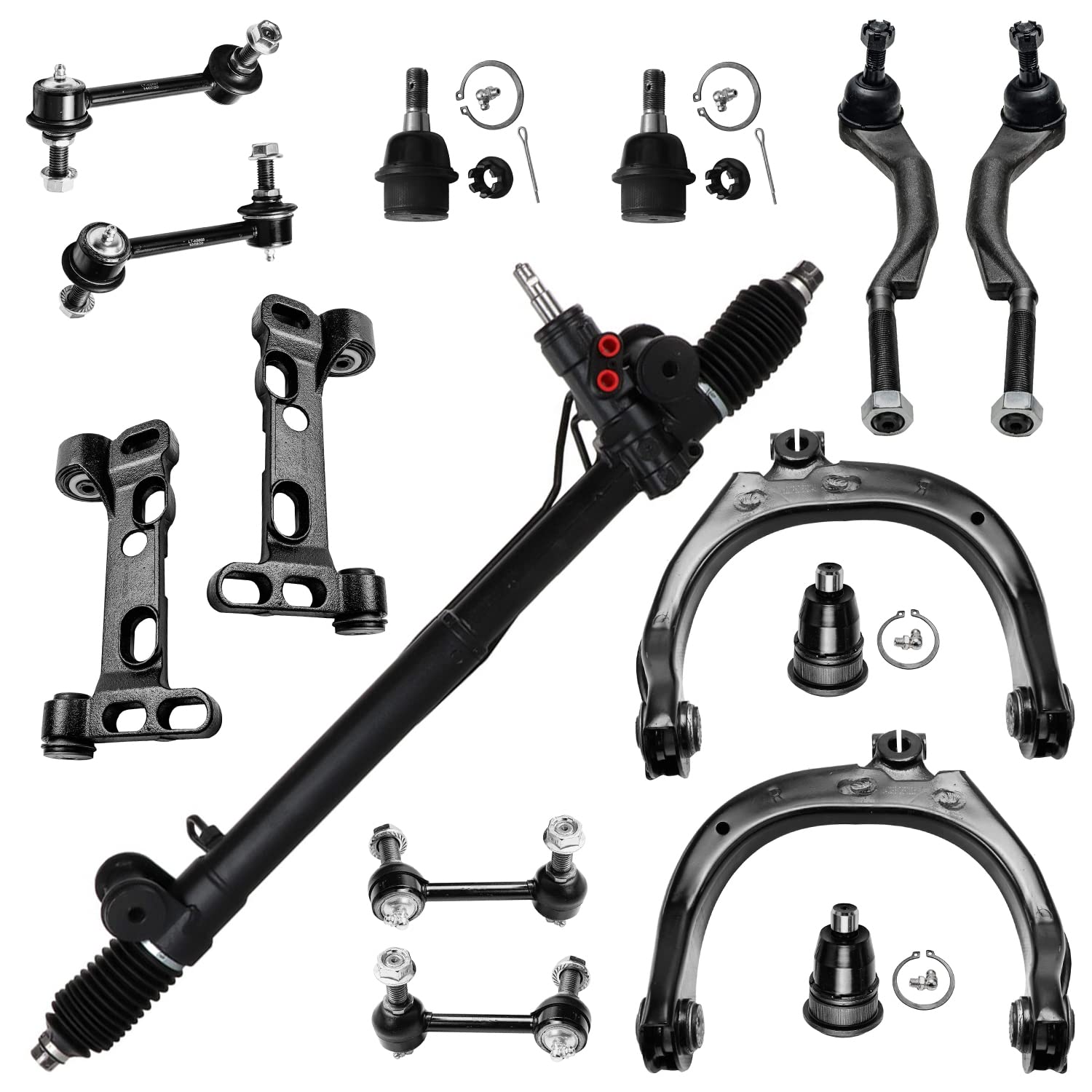 Detroit Axle - Front Rack and Pioion Suspension Kit for Chevy Trailblazer