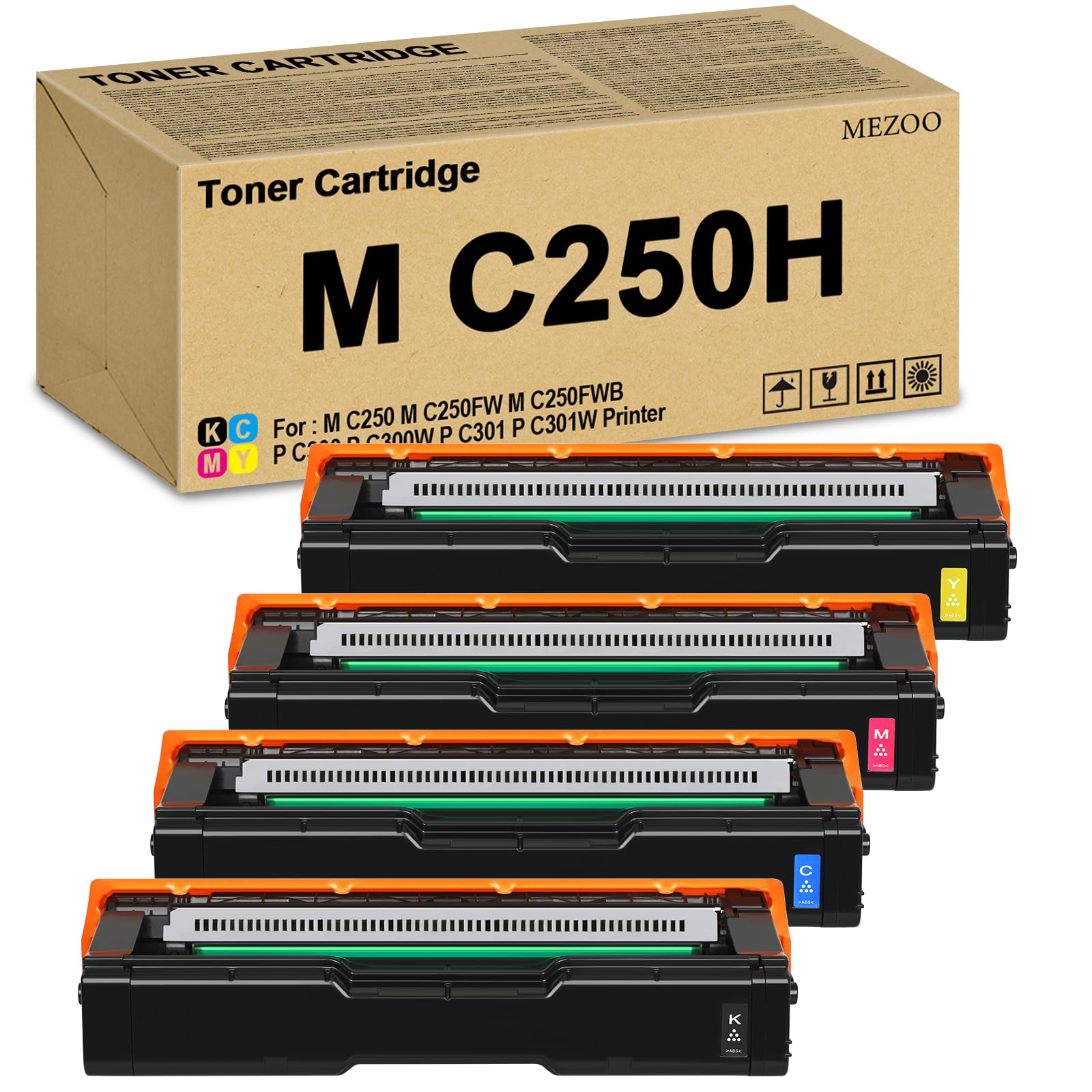 MEZOO M C250H MC250H Toner Cartridge High Yield 408336 408337 408338 408339