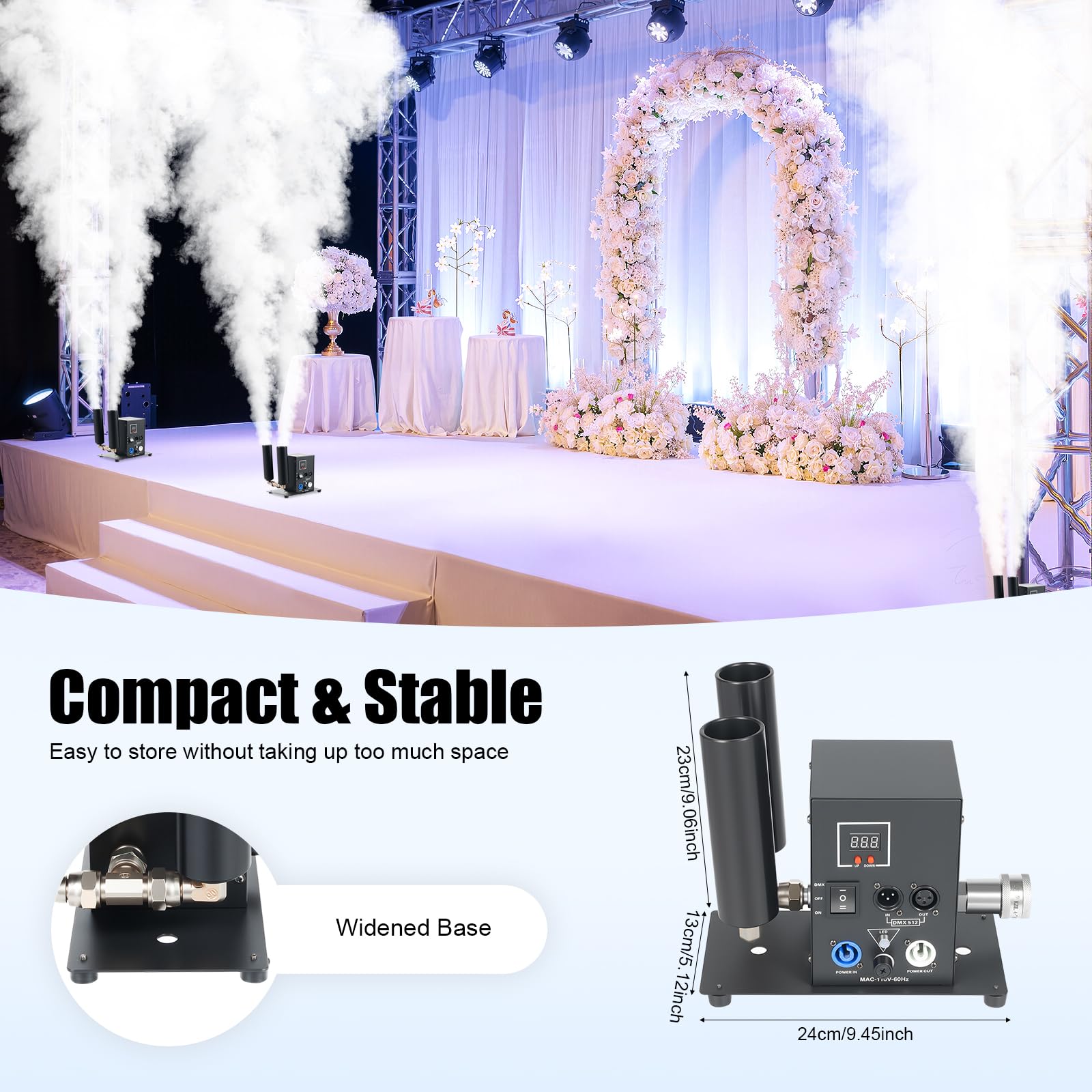 Amazon.com: CO2 Fog Machine 150W Double Pipe Co2 Jet Machine Air