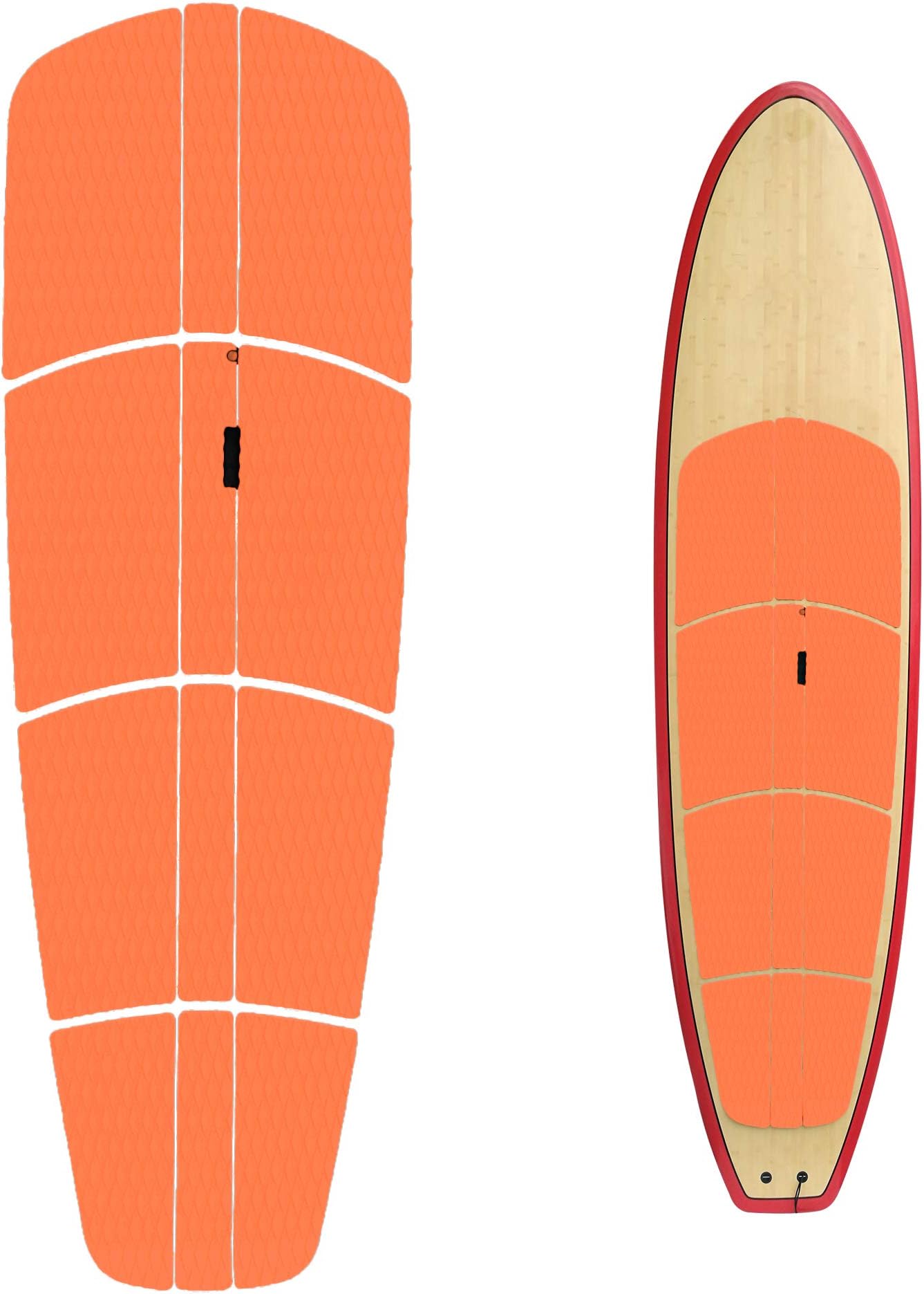 Abahub 12 Piece Surf SUP Deck Traction Pad Premium EVA with Tail Kicker 3M Adhesive for Paddleboard Longboard Surfboard Black/Blue/Gray/Navy Blue/Orange/White