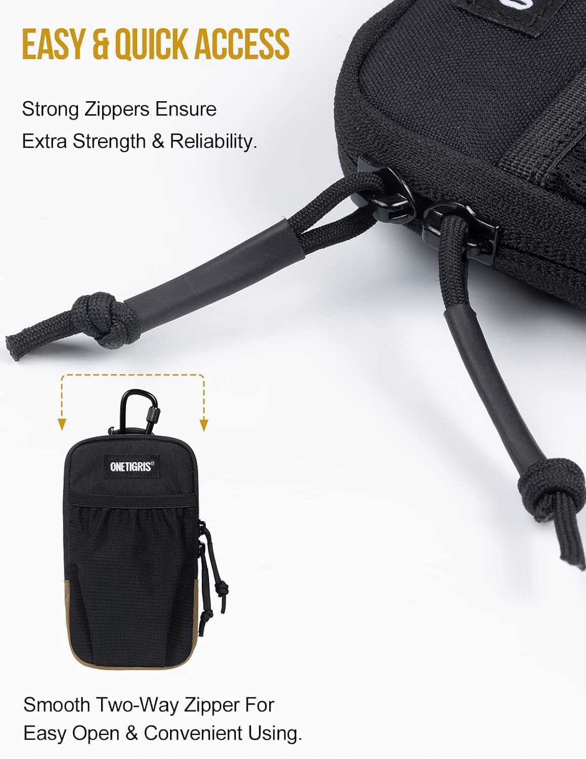 ONETIGRIS Cell Phone Pouch, Molle Holster Holder for Men Belt, for iPhone 17 Pro Max/Air/17/16/15/14 /13/12/11/X/XR/XS/8 Plus/7/6, for Galaxy S25 Ultra/s25/S24 /S23/S22/S21 - Image 5