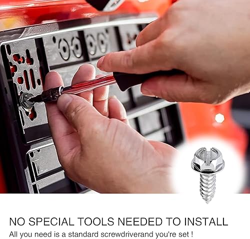 Miniatura 6 de 4 tornillos para matrícula de automóvil, tornillos de acero inoxidable, pernos de matrícula de vehículos, kit de cierre de tornillo automotriz,