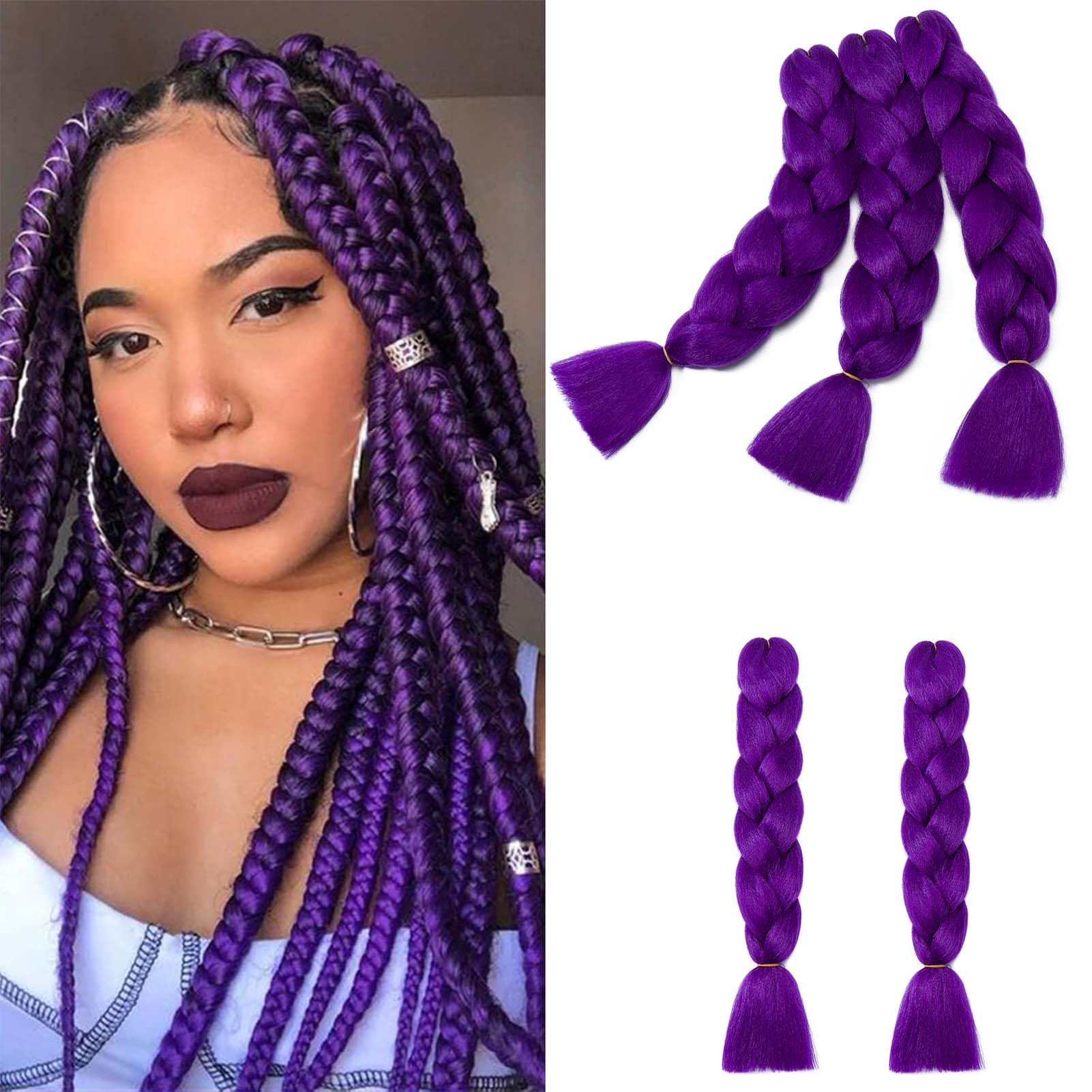 60cm Extensiones de Pelo Trenzas Africanas Castaño Oscuro Extensiones para Trenzas Africanas 1 pcs 100g Kanekalon Pelo para Trenzas Africanas Sintetico Extensiones de Trenzado Cabello Braiding — view 74