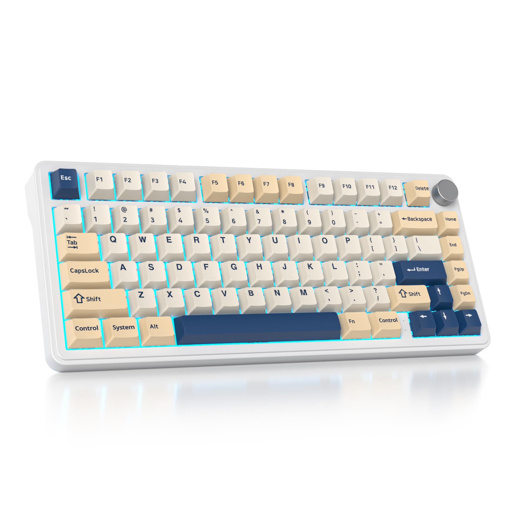 Clavier mécanique hotswap M75 switch creamy bluetooth 2.4g RVB - 7