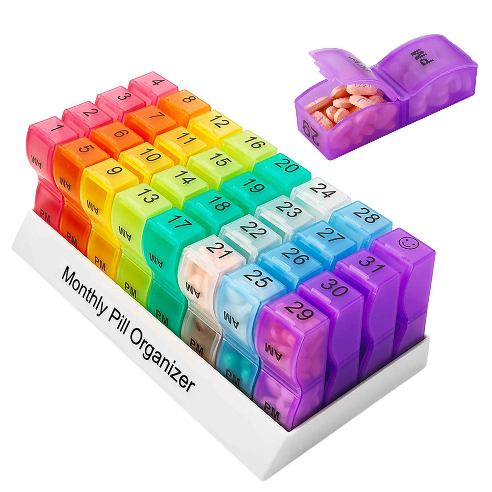 Buy Cipliko Pill Organizer Monthly Am/Pm Medication Organizer 31 Day