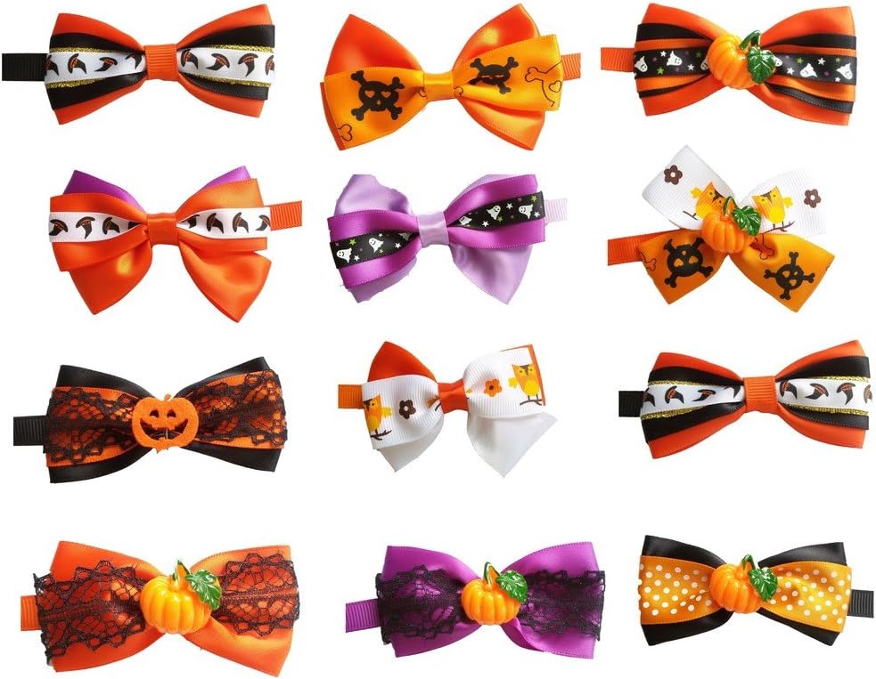 Amazon.com : PET SHOW Halloween Puppy Small Dog Bow Ties Pet Cat ...