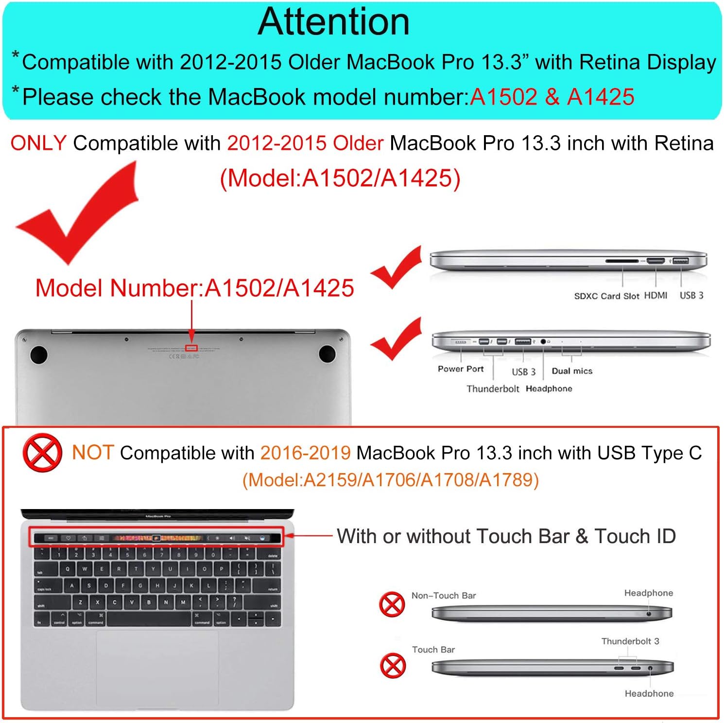MOSISO Plastic Hard Shell Case Cover Only Compatible MacBook Pro (W/O USB-C) Retina 13 Inch (A1502/A1425) (W/O CD-ROM) Release 2015/2014/2013/end 2012, Wine Red