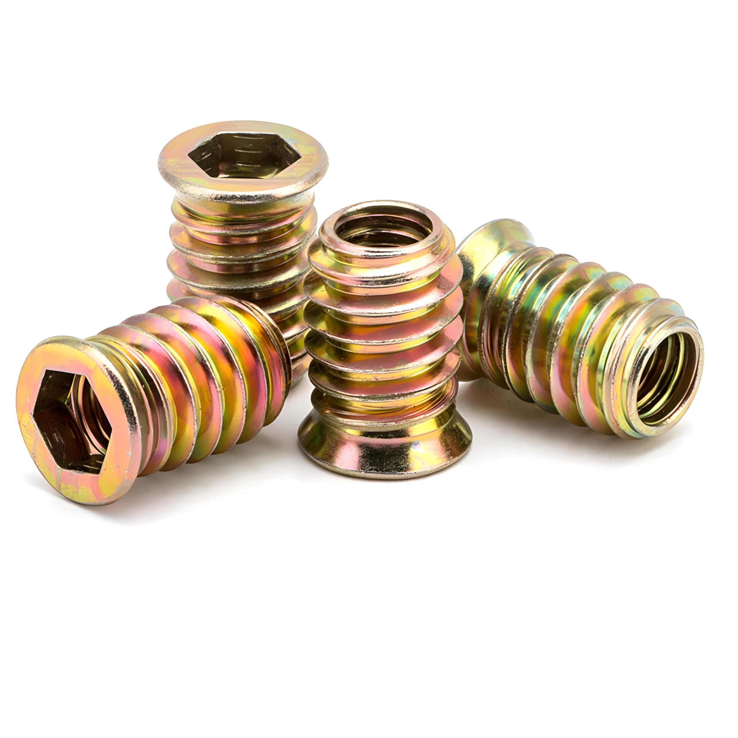 SKY CRAFT (Pcs-25) M6x10 mm Wood Insert Interface Threads Imported Export Quality | Zinc Alloy Wood Insert Interface Screws Bolts Nuts Fixing Furniture Mounting Fasteners-picture-16
