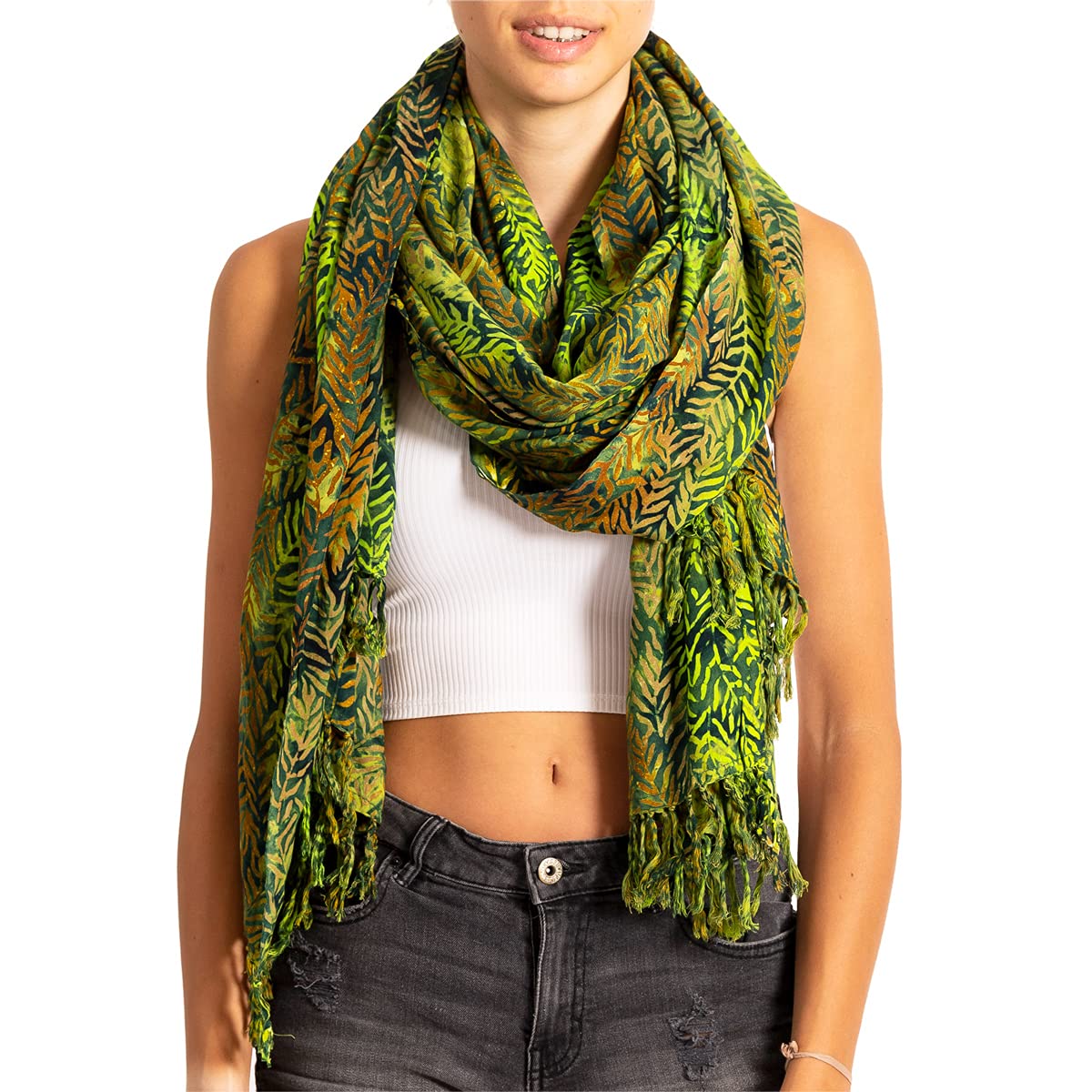 Panasiam Unisex B205 Green Fern Schal L