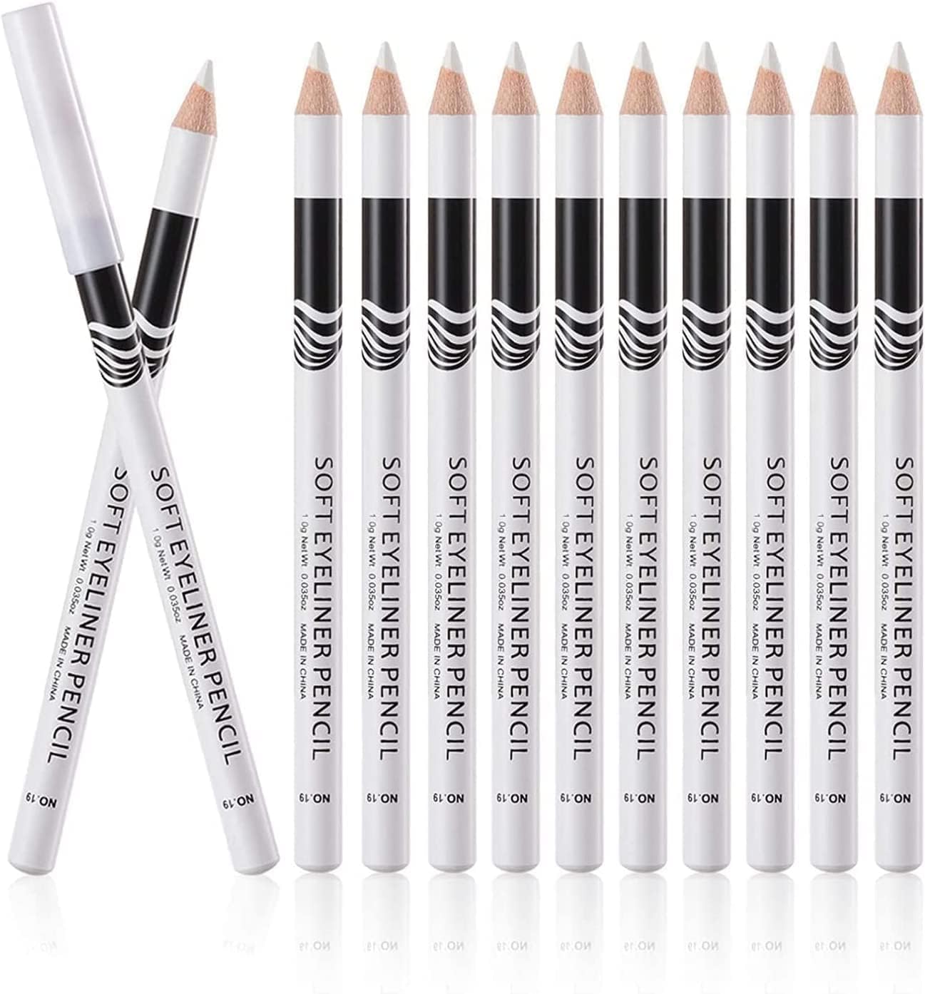My Colors White Eyeliner Pencil Professional Highlighter Eye Liner Pen Waterproof Long Lasting Eyeliner1.8g white, 3 - pcs