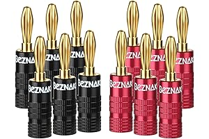 Banana Plugs with Dual Set Screws for Simplified Audio Connections