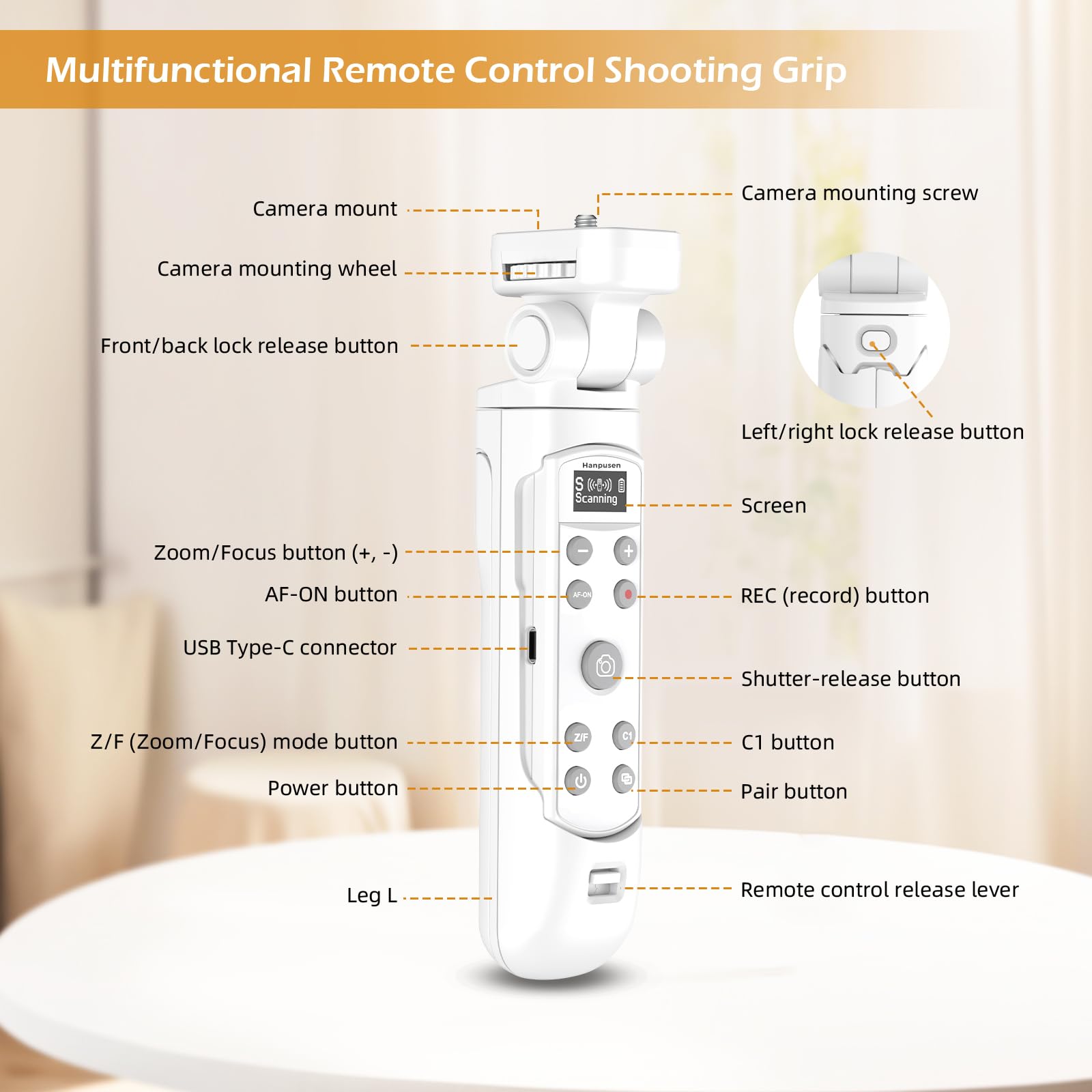 per Sony Treppiede Wireless Shooting Grip con scatto di scatto