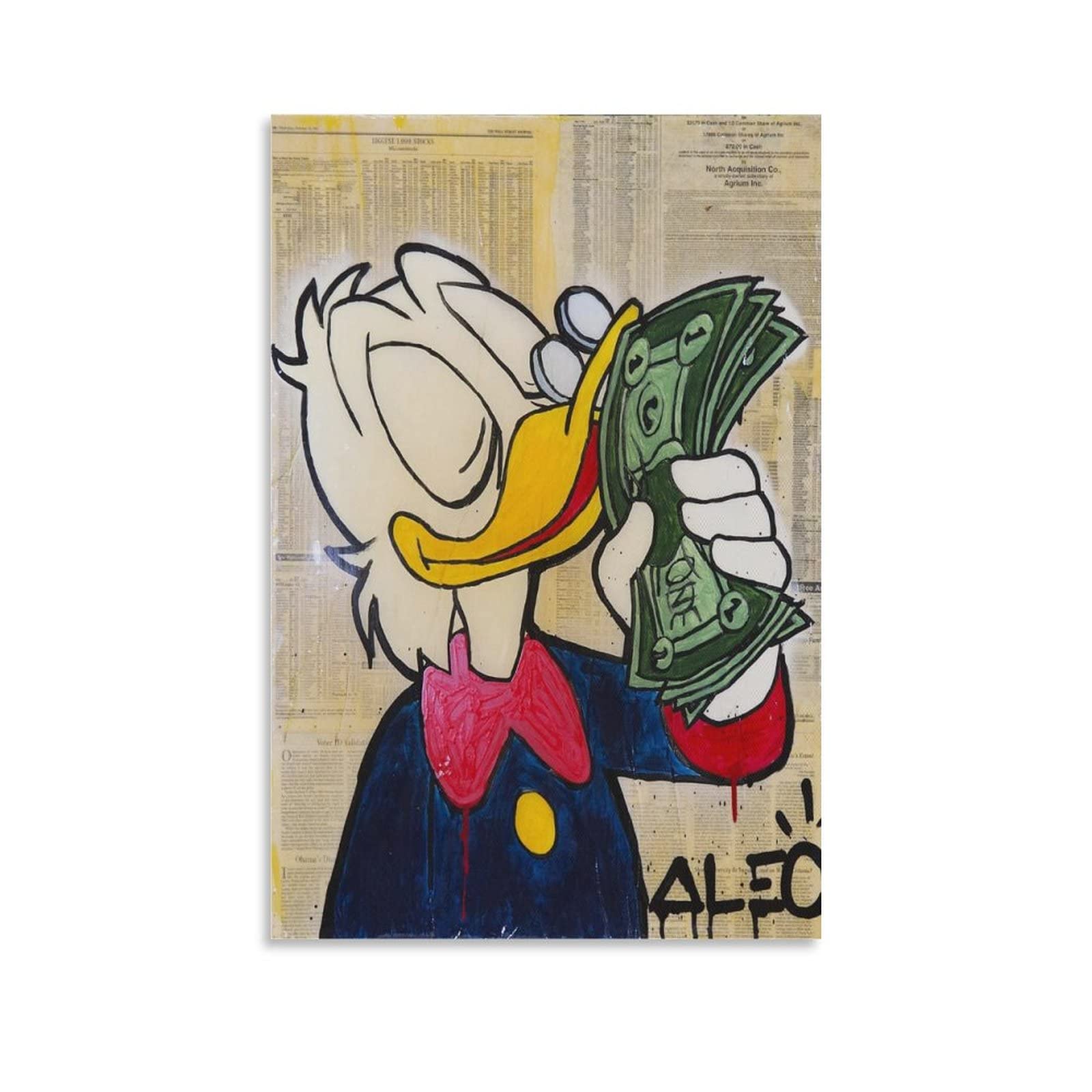 ALEC - Monopolyys Art The Smell of Money Canvas Wall Art Poster Prints Home Decor Artwork 16x24inch(40x60cm)