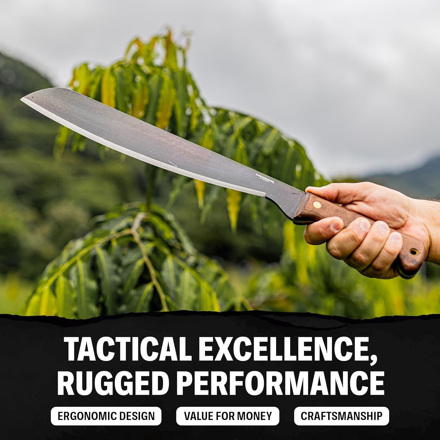 Condor Tool & Knife Tactical Machete with Walnut Handle