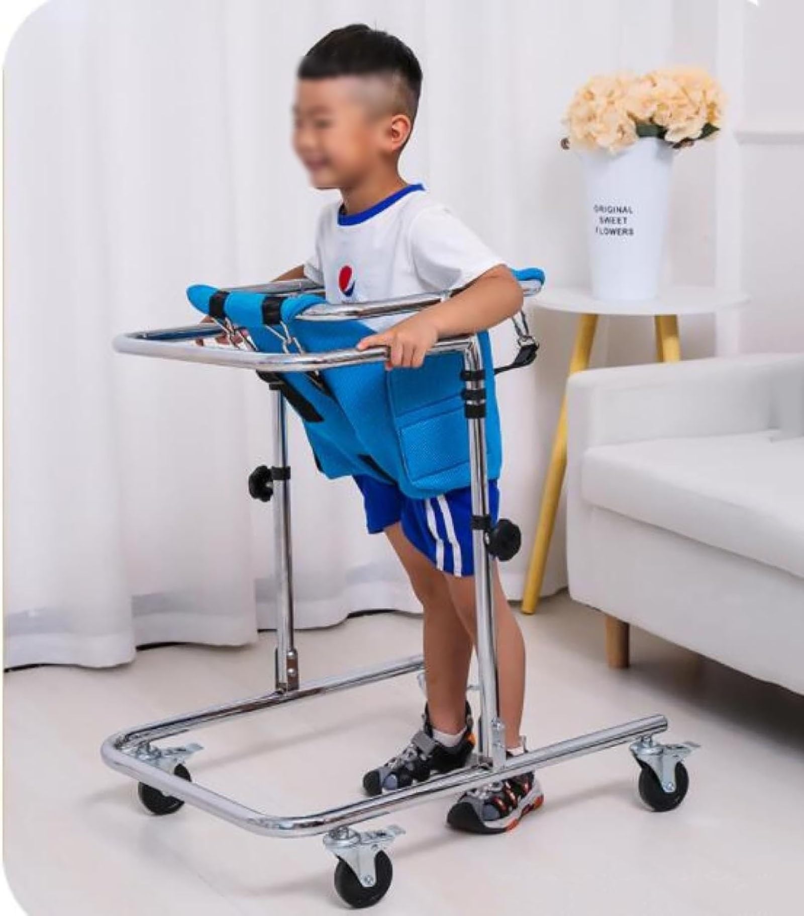 Rehabilitación Andadores Rollator para discapacitados, 4 andadores con ruedas y asiento auxiliar para discapacitados, equipo plegable Hemi Walker, ayuda para caminar.