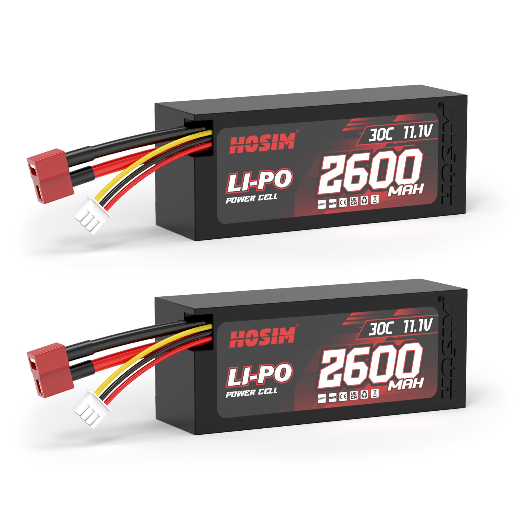 Amazon.com: Hosim 3S 11.1V 2600mAh Battery 30C for 1/8 1/10 1/14