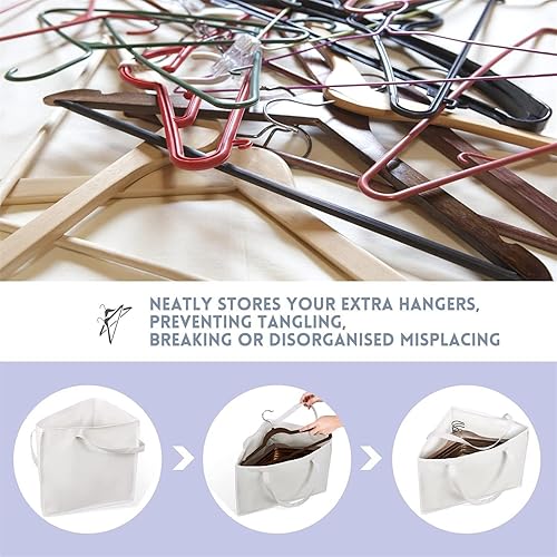 Miniatura 5 de Soporte organizador para colgar ropa para ahorrar espacio, bolsa de almacenamiento triangular con asas para armario, Tidier, lavandería, armario,