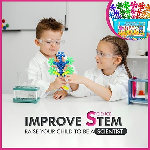 Miniatura 5 de Curious 2 Learn 300 piezas de bloques de construcción, juguetes STEM para niños, juguetes educativos de construcción, juegos de discos entrelazados,