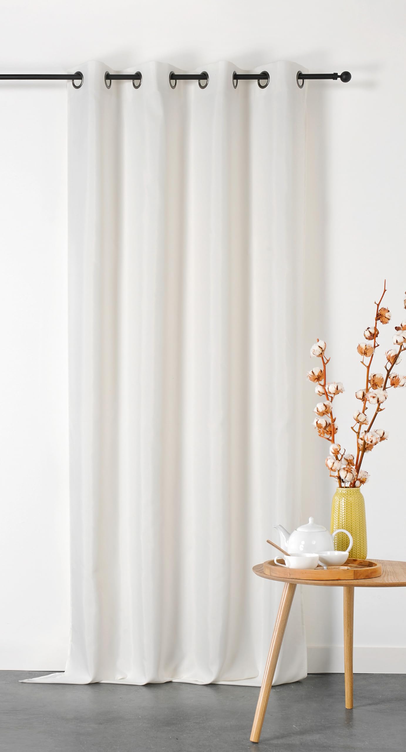 Linder M1-135 x 240 cm Double Curtain Non-Fire Mat Natural