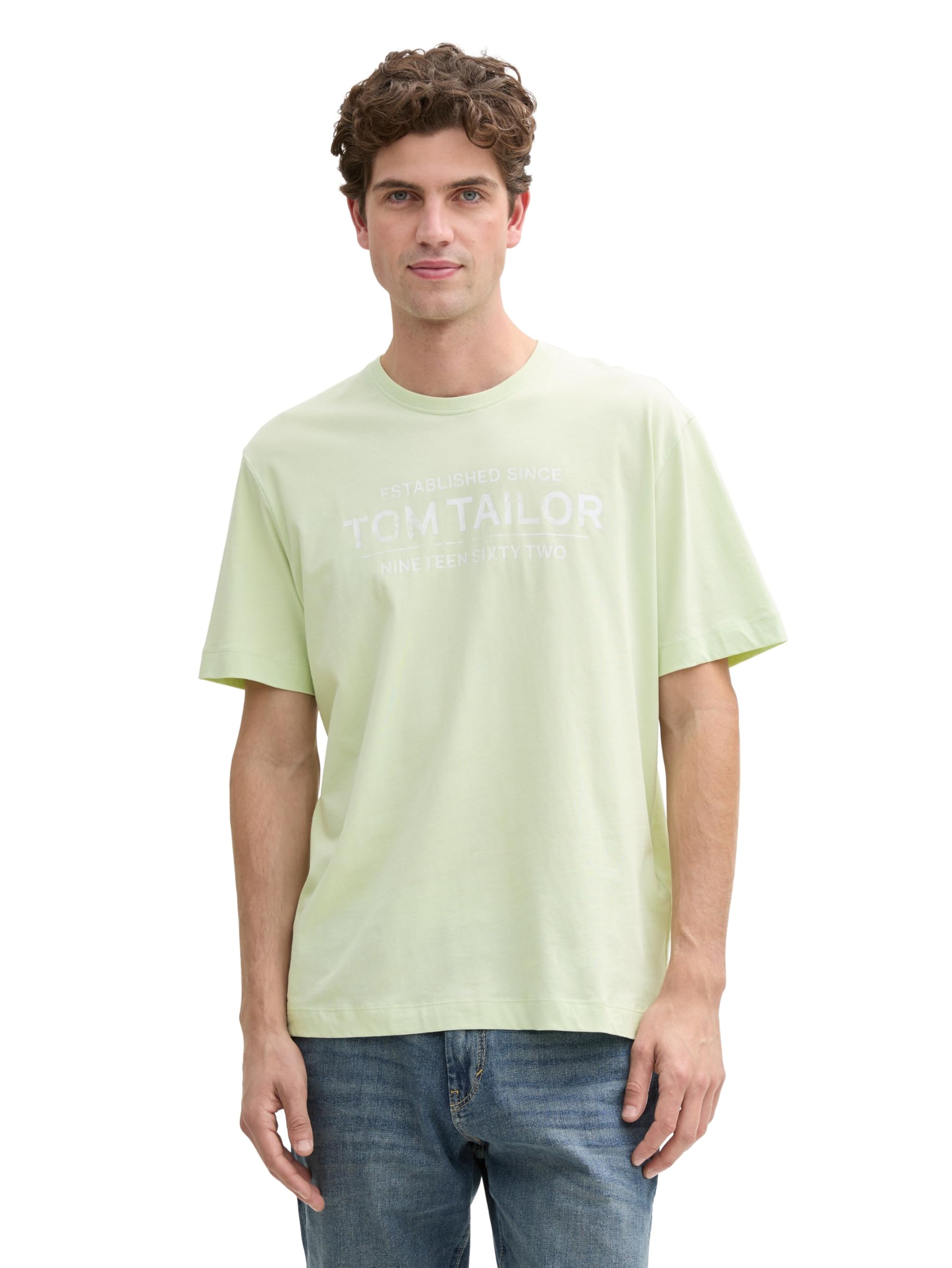 TOM TAILOR Herren T-Shirt mit Logo-Print