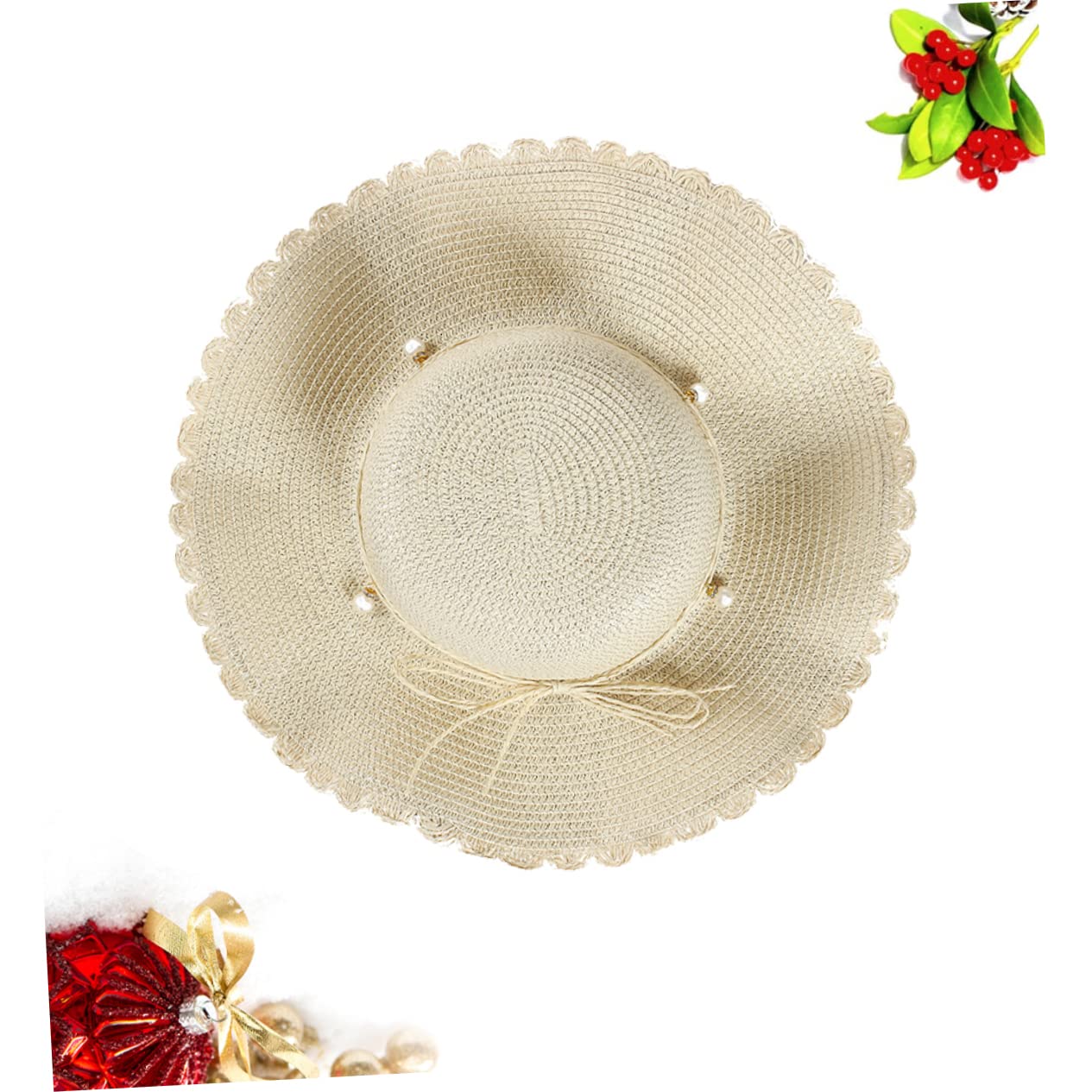 GALPADA 2pezzi Cappello Da Sole Estivo Per Cappello Larga Visiera Protezione Uv Per Spiaggia e Attività All Aperto Beige Adatto Per Festival e Vacanze