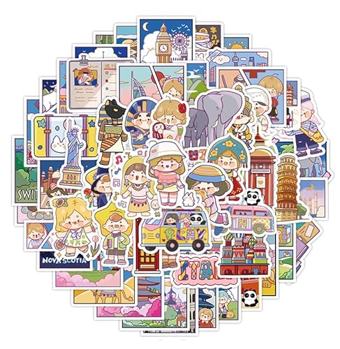 104pcs Animal Stickers Pack for Water Bottles，Funny Ainmal Decals for Teens，Vinyl Waterproof Studio Ghibli Sticker for Laptop，Phone，Hard Hat，Skateboard，Gifts for Kids/Adults