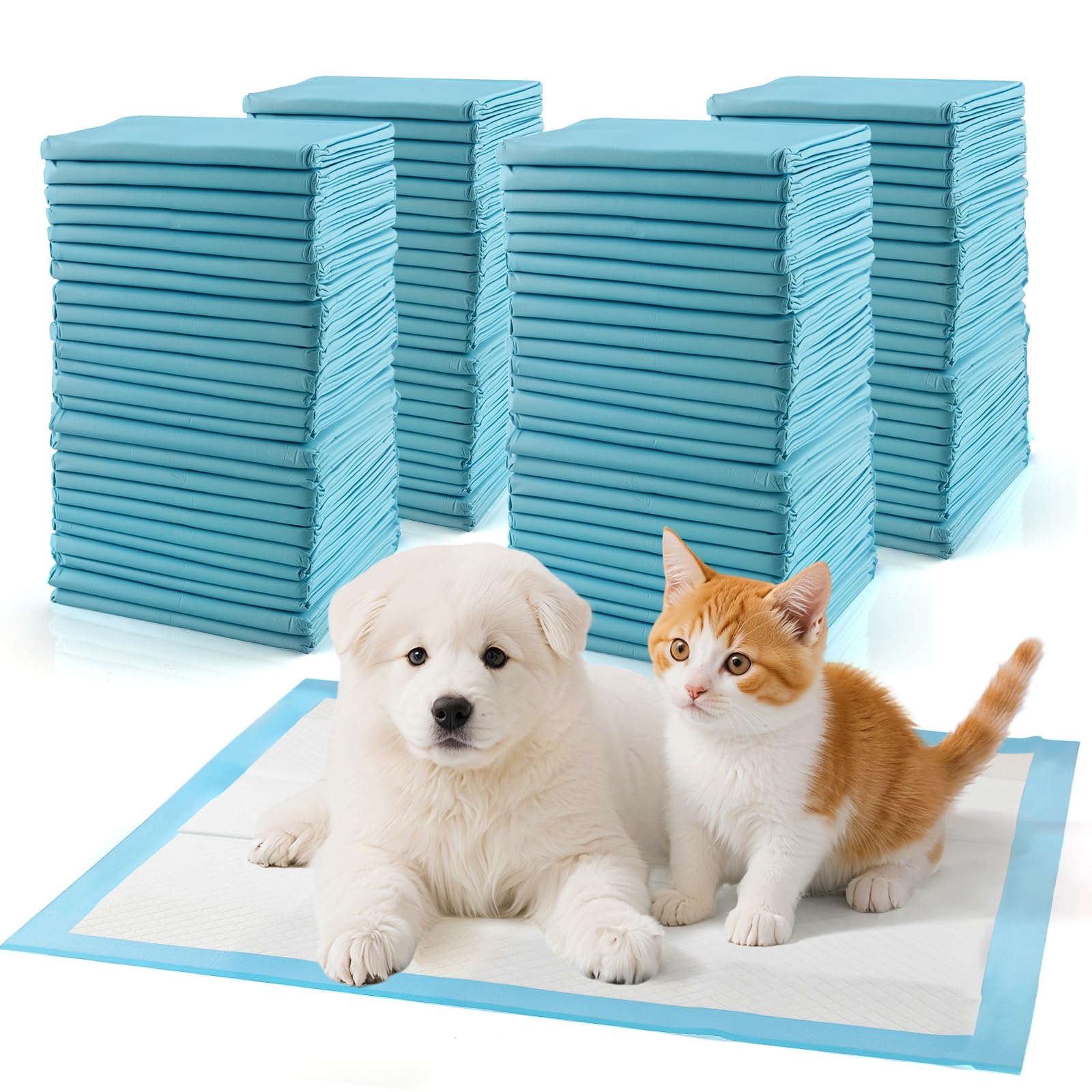 100 Piezas Empapadores Perros, 60 × 60 cm Almohadillas de Adiestramiento de Cachorros, Almohadillas Bebe Adopta un Diseño Impermeable de 6 Capas, Que Puede Absorber Rápidamente la Humedad