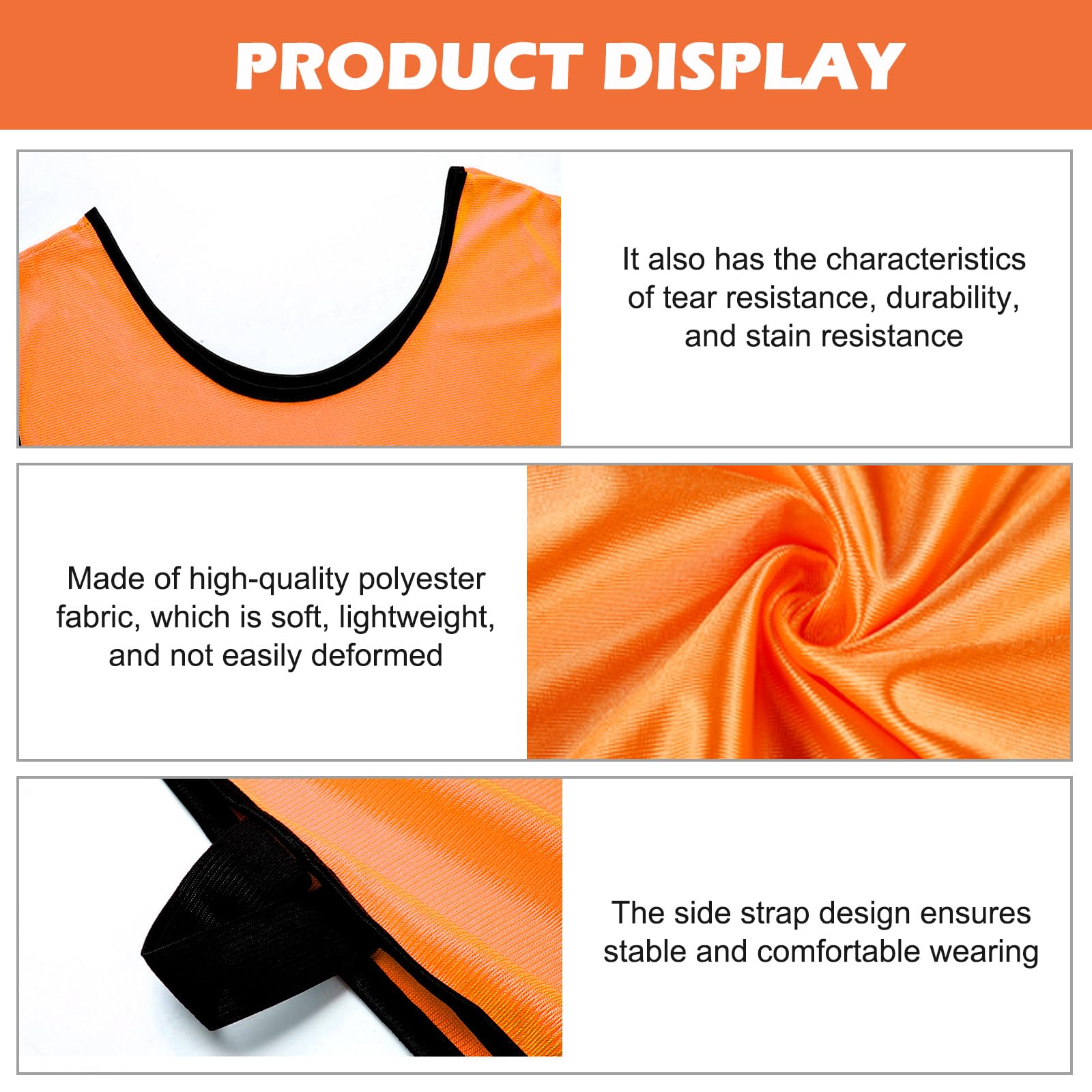 PORFOYO Set di 14 canotte da calcio per adulti, 70 x 47 cm, bavaglini sportivi per allenamento di squadra, unisex, per pallavolo