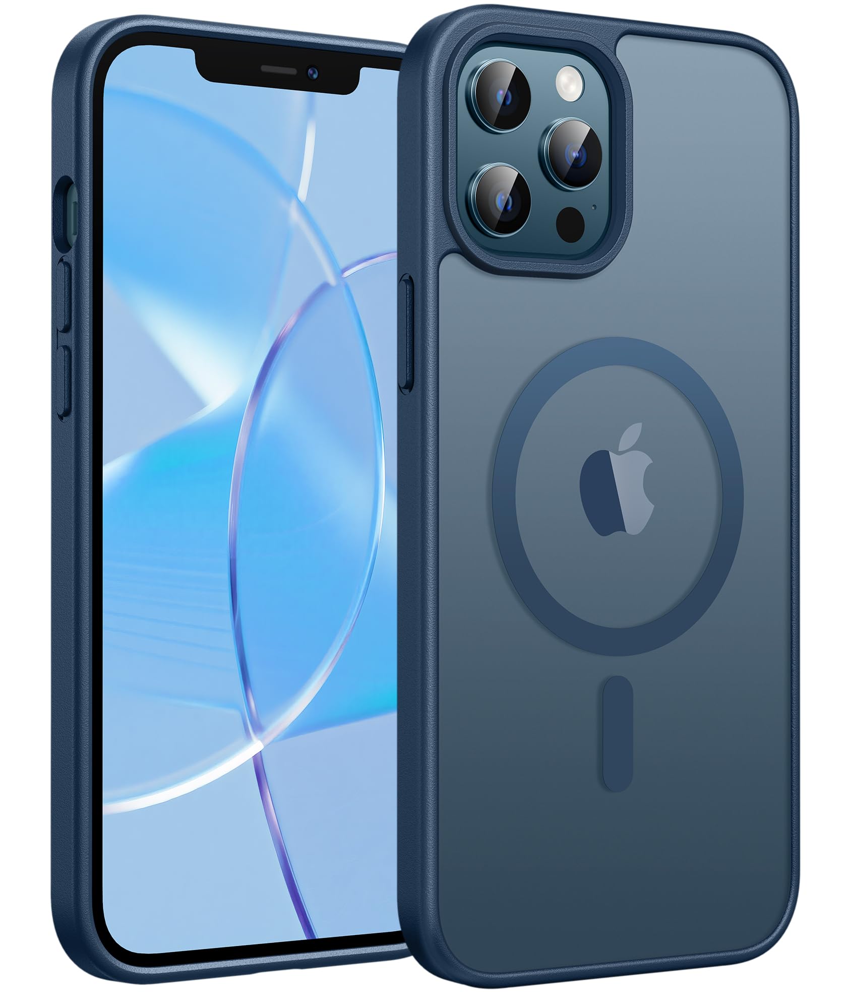FNTCASE for iPhone 12 Pro Max Case, Fit for Magsafe, Translucent Matte Back