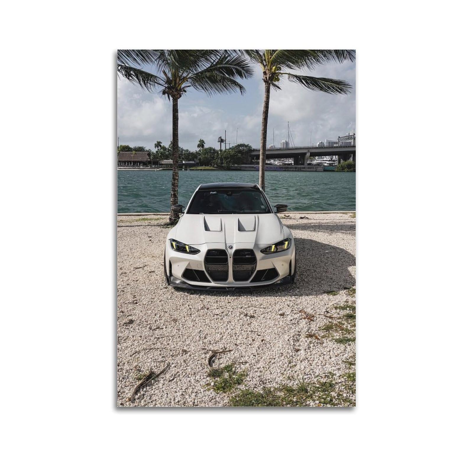 XKUGA Sport Racing G80 M3 Competition Supercar Poster Modern Decorative Canvas Prints - Ideal Wall Art for Family, Man Cave, Game Room, Boys & Girls Bedroom 20x30inch(50x75cm)